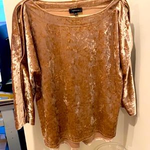 Spense Crushed Velvet blush pink top